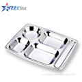 Designer Stainless Steel Food Serving Trays with compartments
